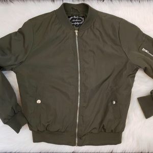 Ambiance Army Green Zip Up Jacket